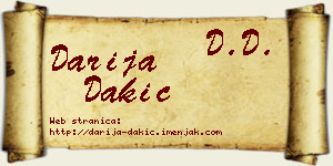 Darija Dakić vizit kartica